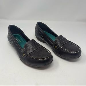 Skechers Career Penny Moc Wedge Shoes Size 8.5 Black